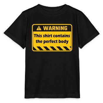 Warning - Stanley/Stella MINI CREATOR Kids’ T-Shirt - black - Front - Mikhail (115cm)