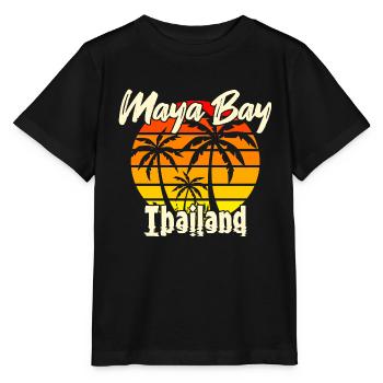 Vintage Maya Bay Thailand - Stanley/Stella MINI CREATOR Kids’ T-Shirt - black - Front - Mikhail (115cm)