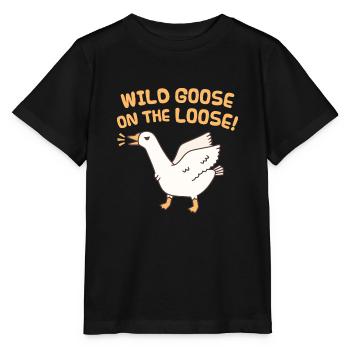 Drôle d’oie sauvage en liberté - T-shirt bio MINI CREATOR Stanley/Stella Enfant - noir - Devant - Mikhail (115cm)