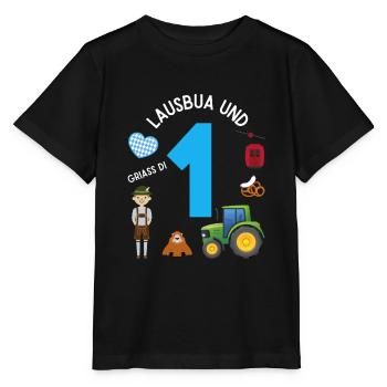 Lausbua und 1 - Stanley/Stella Kinder T-Shirt MINI CREATOR  - Schwarz - Vorne - Mikhail (115cm)