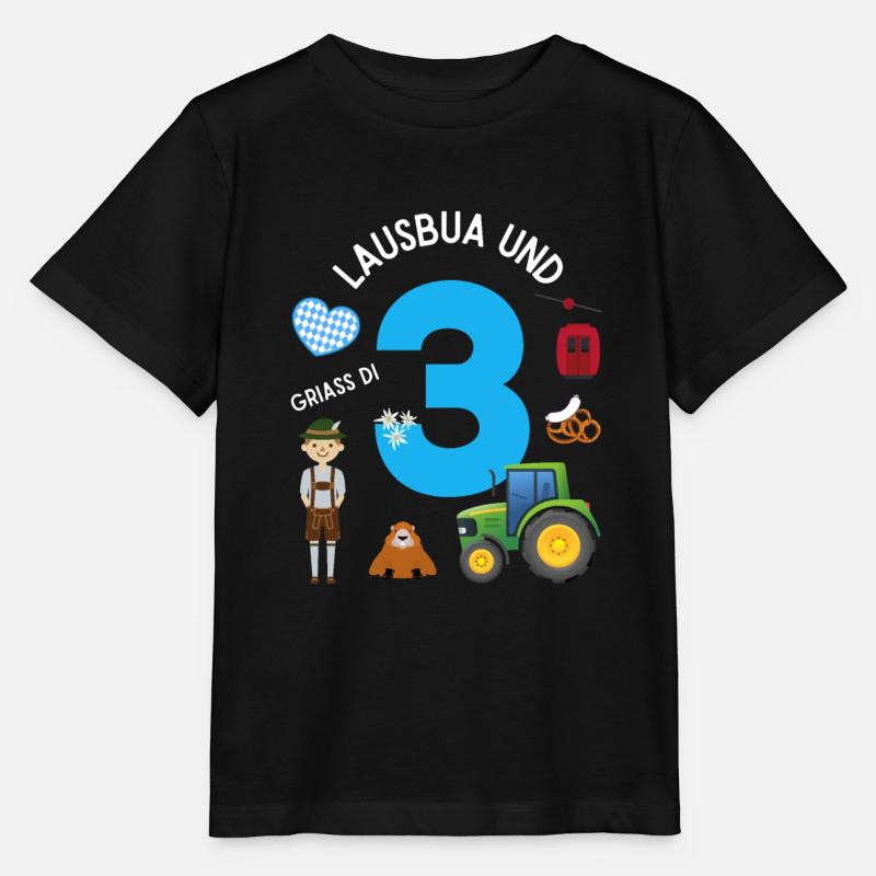 Lausbua und 3 - Stanley/Stella Kinder T-Shirt MINI CREATOR  - Schwarz