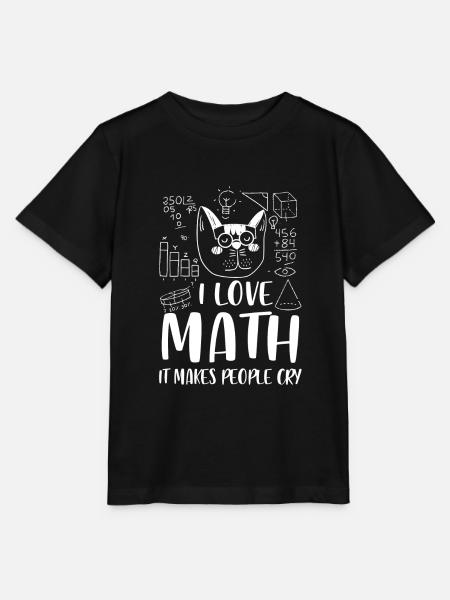 I love Math it makes people cry - Koszulka dziecięca Stanley/Stella MINI CREATOR  - czarny