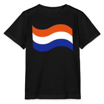 Drapeau hollandais rouge blanc bleu - T-shirt bio MINI CREATOR Stanley/Stella Enfant - noir - Devant - Mikhail (115cm)