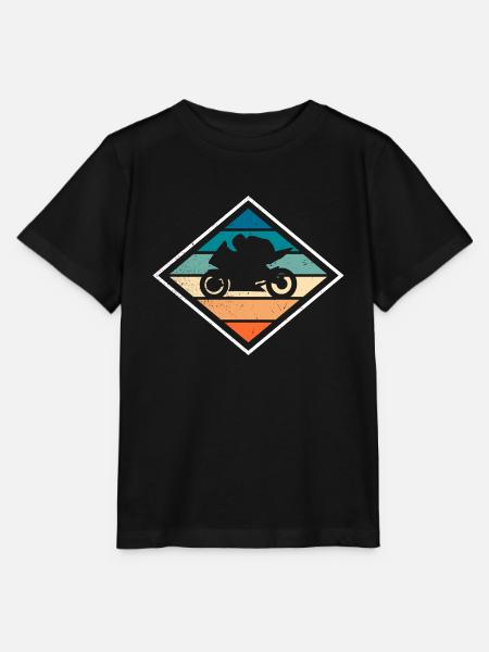 Rennmotorrad Motorrad Vintage - Stanley/Stella Kinder T-Shirt MINI CREATOR - Schwarz