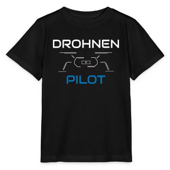 Drohnenpilot - Stanley/Stella Kinder T-Shirt MINI CREATOR  - Schwarz - Vorne - Mikhail (115cm)