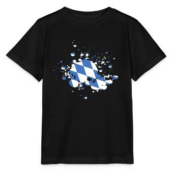 Bavaria flag - Stanley/Stella MINI CREATOR Kids’ T-Shirt - black - Front - Mikhail (115cm)