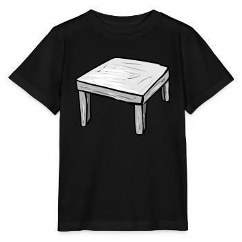 Wooden Table Table Furniture Cartoon icon - Stanley/Stella MINI CREATOR Kids’ T-Shirt - black - Front - Mikhail (115cm)