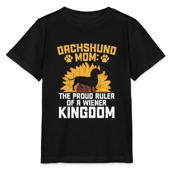 Teckel Maman Le fier souverain d’un royaume viennois - T-shirt bio MINI CREATOR Stanley/Stella Enfant - noir - Devant - Mikhail (115cm)