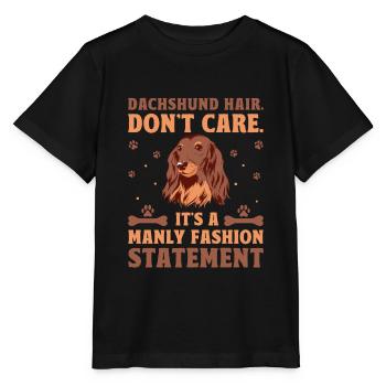 Dackelhaar ist es egal, es ist ein modisches Statement - Stanley/Stella Kinder T-Shirt MINI CREATOR  - Schwarz - Vorne - Mikhail (115cm)