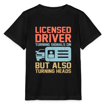 Driving License Passed New Driver Permit Driving S - Stanley/Stella MINI CREATOR Kids’ T-Shirt - black - Front - Mikhail (115cm)