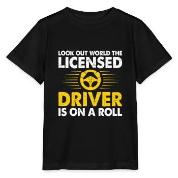 Driving License Passed New Driver Permit Driving S - Stanley/Stella MINI CREATOR Kids’ T-Shirt - black - Front - Mikhail (115cm)