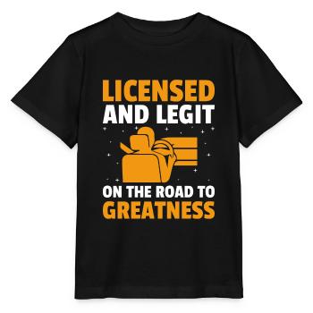 Driving License Passed New Driver Permit Driving S - Stanley/Stella MINI CREATOR Kids’ T-Shirt - black - Front - Mikhail (115cm)