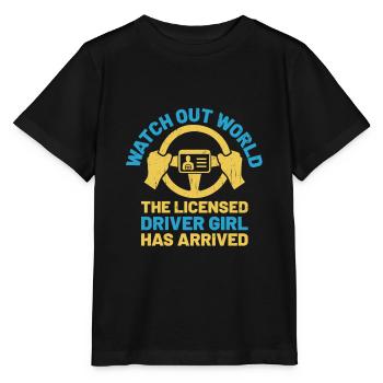 Driving License Passed New Driver Permit Driving S - Stanley/Stella MINI CREATOR Kids’ T-Shirt - black - Front - Mikhail (115cm)