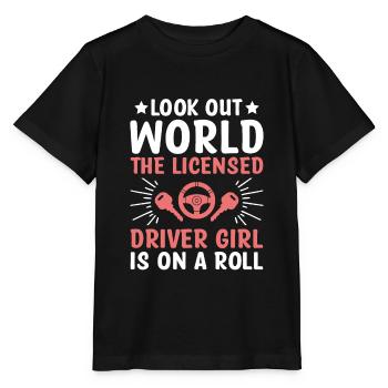 Driving License Passed New Driver Permit Driving S - Stanley/Stella MINI CREATOR Kids’ T-Shirt - black - Front - Mikhail (115cm)