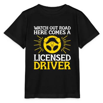 Driving License Passed New Driver Permit Driving S - Stanley/Stella MINI CREATOR Kids’ T-Shirt - black - Front - Mikhail (115cm)