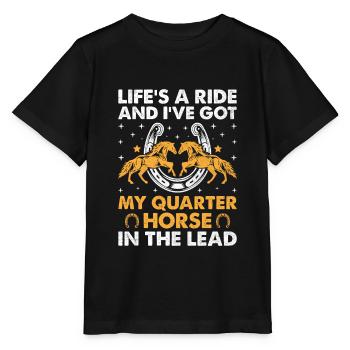American Quarter Horse Equestrian Horse Lover Hors - T-shirt bio MINI CREATOR Stanley/Stella Enfant - noir - Devant - Mikhail (115cm)