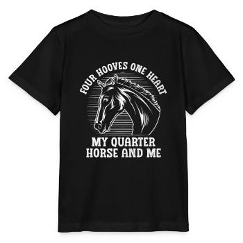 Quarter Horse Américain Équitation Horse Lover Hors - T-shirt bio MINI CREATOR Stanley/Stella Enfant - noir - Devant - Mikhail (115cm)