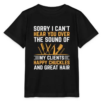 Coiffeur Coiffeur Coiffeur Coiffure Coiffure - T-shirt bio MINI CREATOR Stanley/Stella Enfant - noir - Devant - Mikhail (115cm)