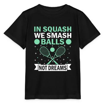 Squashspieler Squash-Tennisspieler Raquetball-Spor - Stanley/Stella Kinder T-Shirt MINI CREATOR  - Schwarz - Vorne - Mikhail (115cm)