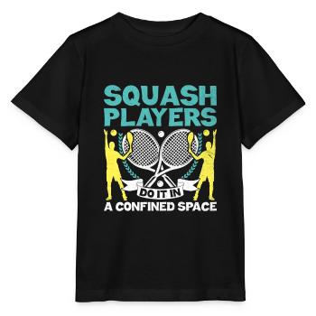 Squashspieler Squash-Tennisspieler Raquetball-Spor - Stanley/Stella Kinder T-Shirt MINI CREATOR  - Schwarz - Vorne - Mikhail (115cm)