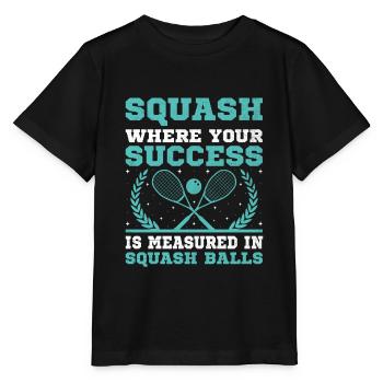 Squashspieler Squash-Tennisspieler Raquetball-Spor - Stanley/Stella Kinder T-Shirt MINI CREATOR  - Schwarz - Vorne - Mikhail (115cm)