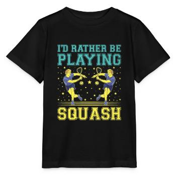 Squashspieler Squash-Tennisspieler Raquetball-Spor - Stanley/Stella Kinder T-Shirt MINI CREATOR  - Schwarz - Vorne - Mikhail (115cm)