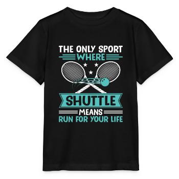 Squashspieler Squash-Tennisspieler Raquetball-Spor - Stanley/Stella Kinder T-Shirt MINI CREATOR  - Schwarz - Vorne - Mikhail (115cm)