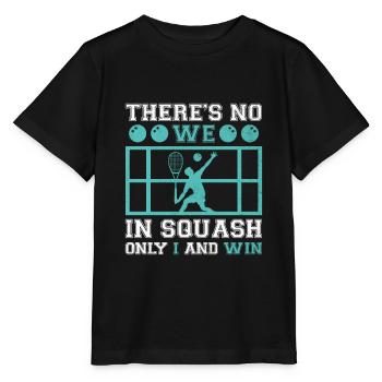 Squashspieler Squash-Tennisspieler Raquetball-Spor - Stanley/Stella Kinder T-Shirt MINI CREATOR  - Schwarz - Vorne - Mikhail (115cm)