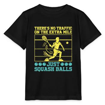 Squashspieler Squash-Tennisspieler Raquetball-Spor - Stanley/Stella Kinder T-Shirt MINI CREATOR  - Schwarz - Vorne - Mikhail (115cm)