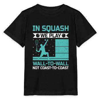 Squashspieler Squash-Tennisspieler Raquetball-Spor - Stanley/Stella Kinder T-Shirt MINI CREATOR  - Schwarz - Vorne - Mikhail (115cm)