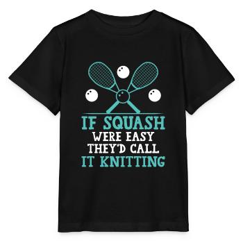 Squashspieler Squash-Tennisspieler Raquetball-Spor - Stanley/Stella Kinder T-Shirt MINI CREATOR  - Schwarz - Vorne - Mikhail (115cm)