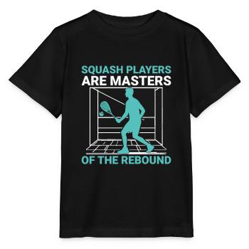 Squashspieler Squash-Tennisspieler Raquetball-Spor - Stanley/Stella Kinder T-Shirt MINI CREATOR  - Schwarz - Vorne - Mikhail (115cm)