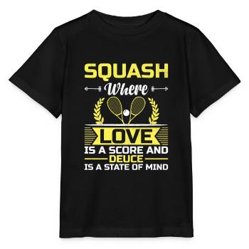 Squashspieler Squash-Tennisspieler Raquetball-Spor - Stanley/Stella Kinder T-Shirt MINI CREATOR  - Schwarz - Vorne - Mikhail (115cm)