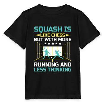 Squashspieler Squash-Tennisspieler Raquetball-Spor - Stanley/Stella Kinder T-Shirt MINI CREATOR  - Schwarz - Vorne - Mikhail (115cm)