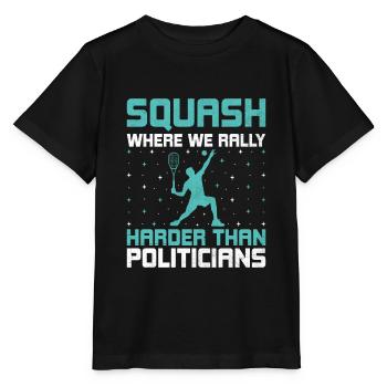 Squashspieler Squash-Tennisspieler Raquetball-Spor - Stanley/Stella Kinder T-Shirt MINI CREATOR  - Schwarz - Vorne - Mikhail (115cm)