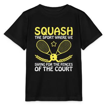 Squashspieler Squash-Tennisspieler Raquetball-Spor - Stanley/Stella Kinder T-Shirt MINI CREATOR  - Schwarz - Vorne - Mikhail (115cm)