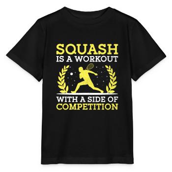 Squashspieler Squash Tennisspieler Raquetball Spor - Stanley/Stella Kinder T-Shirt MINI CREATOR  - Schwarz - Vorne - Mikhail (115cm)