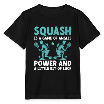 Squashspieler Squash-Tennisspieler Raquetball-Spor - Stanley/Stella Kinder T-Shirt MINI CREATOR  - Schwarz - Vorne - Mikhail (115cm)