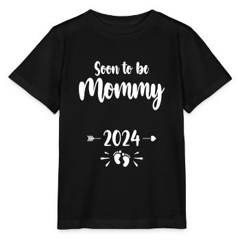 Mommy Soon To Be Mom 2024 Mother Pregnant Kids Mot - Stanley/Stella MINI CREATOR Kids’ T-Shirt - black - Front - Mikhail (115cm)