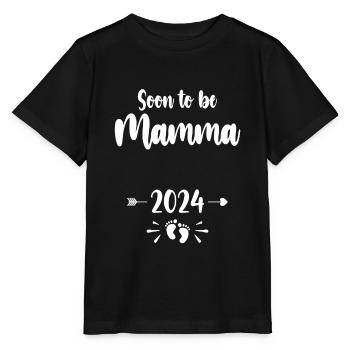 Mamma Soon To Be Mom 2024 Mother Pregnant Kids Mot - Stanley/Stella MINI CREATOR Kids’ T-Shirt - black - Front - Mikhail (115cm)