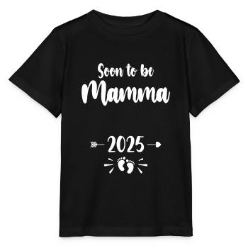 Mamma Soon To Be Mom 2025 Mother Pregnant Kids Mot - Stanley/Stella MINI CREATOR Kids’ T-Shirt - black - Front - Mikhail (115cm)