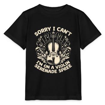 Désolé je ne peux pas je suis sur un violon sérénade spree violi - T-shirt bio MINI CREATOR Stanley/Stella Enfant - noir - Devant - Mikhail (115cm)