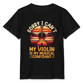 Tut mir leid, dass ich es nicht kann Meine Geige ist mein musikalischer Vertrauter - Stanley/Stella Kinder T-Shirt MINI CREATOR  - Schwarz - Vorne - Mikhail (115cm)