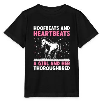 Courses de chevaux pur-sang Équitation Chevaux équestres - T-shirt bio MINI CREATOR Stanley/Stella Enfant - noir - Devant - Mikhail (115cm)