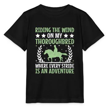 Courses de chevaux pur-sang Équitation Chevaux équestres - T-shirt bio MINI CREATOR Stanley/Stella Enfant - noir - Devant - Mikhail (115cm)