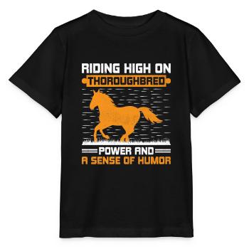 Courses de chevaux pur-sang Équitation Chevaux équestres - T-shirt bio MINI CREATOR Stanley/Stella Enfant - noir - Devant - Mikhail (115cm)