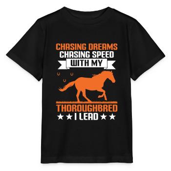 Courses de chevaux pur-sang Équitation Chevaux équestres - T-shirt bio MINI CREATOR Stanley/Stella Enfant - noir - Devant - Mikhail (115cm)