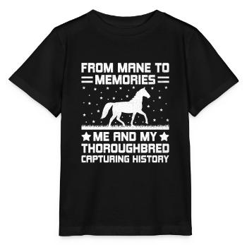 Courses de chevaux pur-sang Équitation Chevaux équestres - T-shirt bio MINI CREATOR Stanley/Stella Enfant - noir - Devant - Mikhail (115cm)