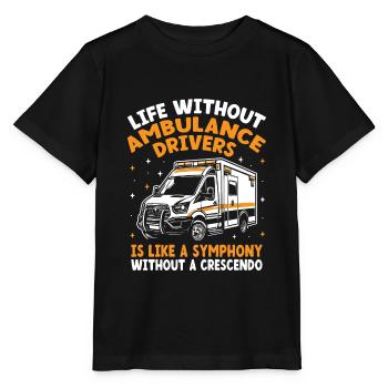 La vie sans ambulanciers est comme une symphonie - T-shirt bio MINI CREATOR Stanley/Stella Enfant - noir - Devant - Mikhail (115cm)