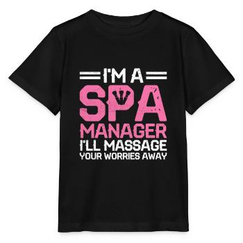SPA Manager Job Wellness Funny SPA Management Sayi - Stanley/Stella MINI CREATOR Kids’ T-Shirt - black - Front - Mikhail (115cm)